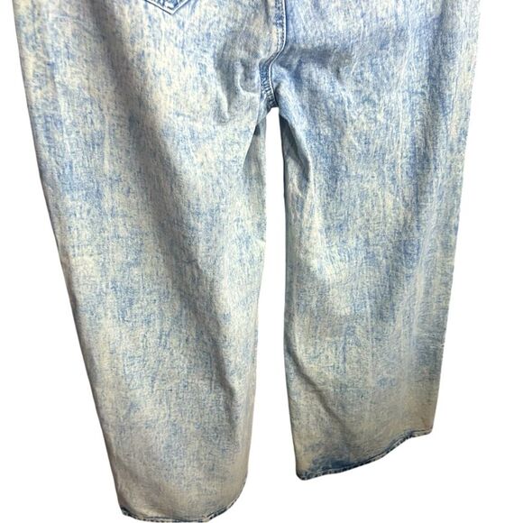 PLT PrettyLittleThing Acid Wash Seam Detail Corset Waist Jeans Size 12 - Picture 9 of 10